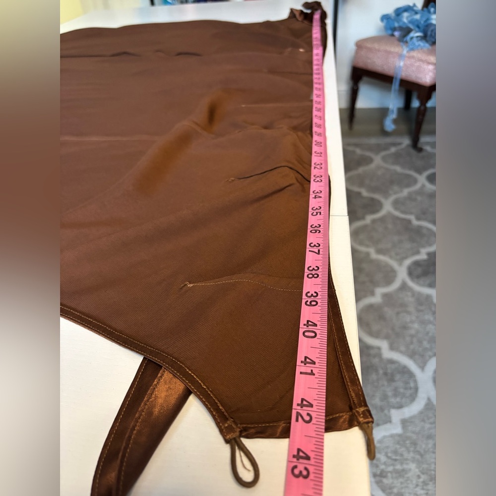 Enza Costa Satin Wrap Skirt In Saddle Brown Size 0/Xs - Picture 12 of 16